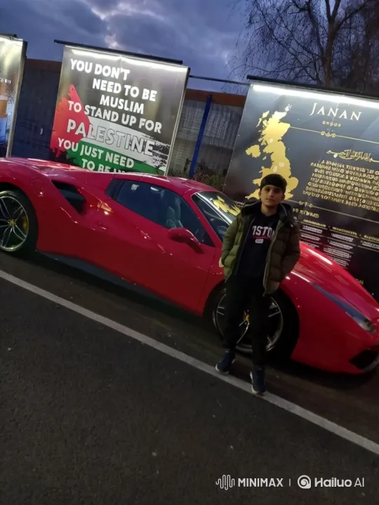 Young Man Transforms Night Scene with Lamborghini Veneno – AI Generated Video | Hailuo AI