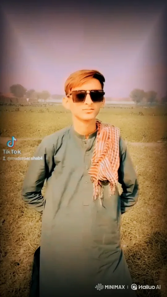Young Man in Traditional Attire Stands Calmly in Field – AI Generated Video | Hailuo AI