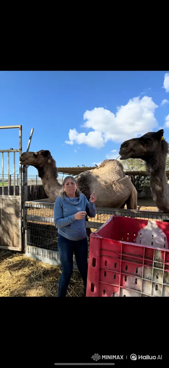 Title: "The Camel's Affectionate Encounter" – AI Generated Video | Hailuo AI