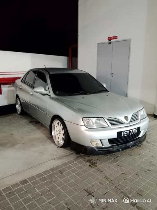 Silver Sedan Prepares for Departure at Night – AI Generated Video | Hailuo AI