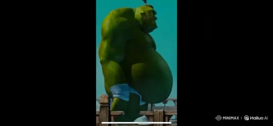 Profile View of a Large Green Creature on a Platform – AI Generated Video | Hailuo AI