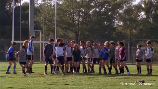 Teenagers Engage in Playful 'War' on Football Field – AI Generated Video | Hailuo AI