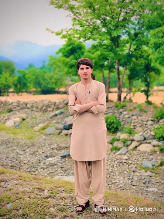 Tranquil Portrait of a Young Man in Nature – AI Generated Video | Hailuo AI