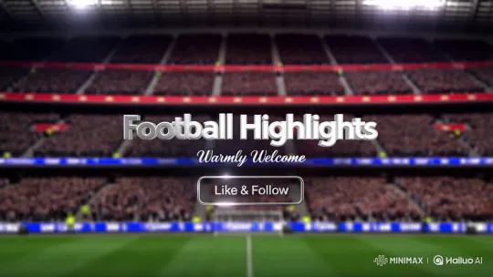 Football Highlights Show Intro Sequence – AI Generated Video | Hailuo AI