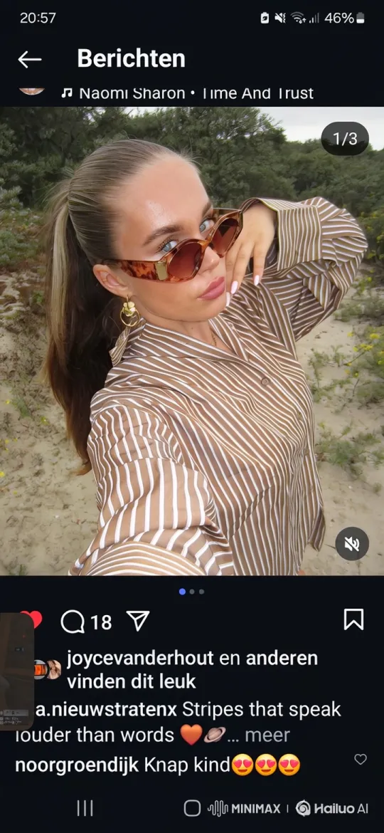 Young Woman Enjoys Dramatic Wind During Selfie Outdoors – AI Generated Video | Hailuo AI