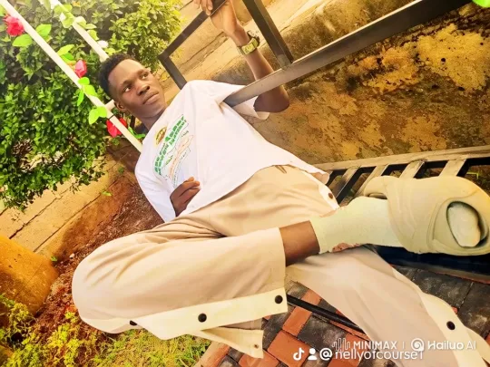 Young Man Enjoying Fried Chicken at Patio Restaurant – AI Generated Video | Hailuo AI