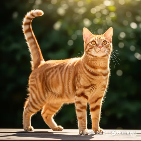 Champion Ginger Tabby Cat Receives Medal – AI Generated Video | Hailuo AI