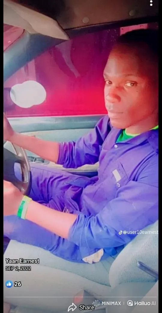 Man in Purple Jumpsuit Contemplates in Dimly Lit Car – AI Generated Video | Hailuo AI