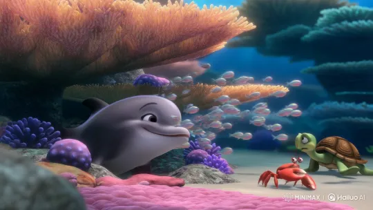 Daisy the Dolphin's Underwater Hide-and-Seek – AI Generated Video | Hailuo AI