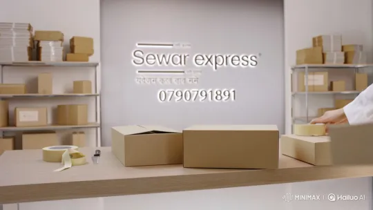Sewar Express: Modern Office Shipping Preparation – AI Generated Video | Hailuo AI