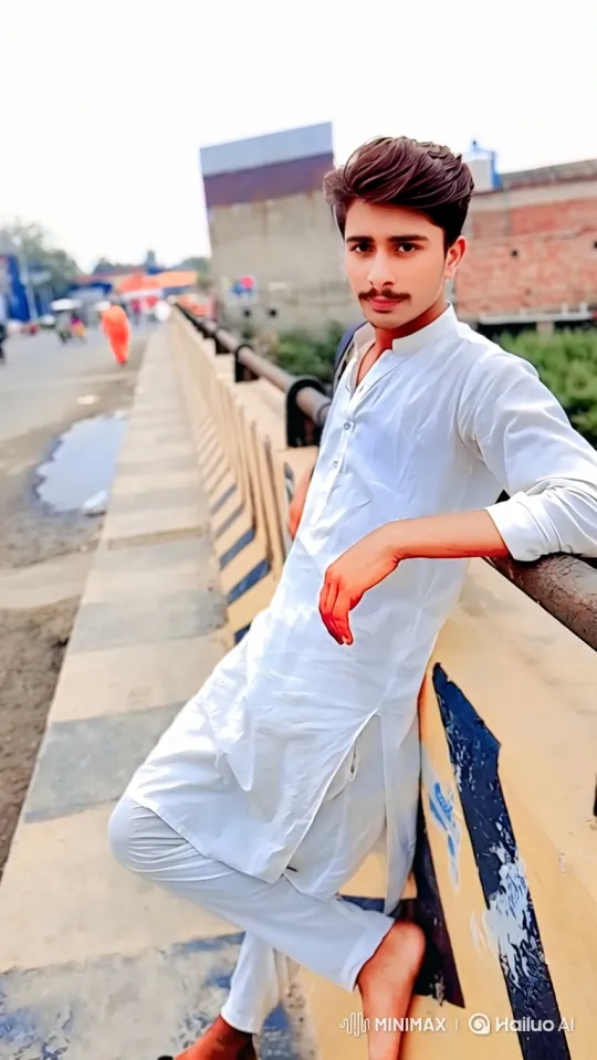 Young Man Enters Car on Roadside Bridge – AI Generated Video | Hailuo AI