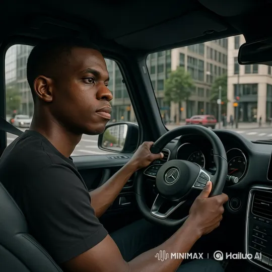 Bored Young Man Drives Through City Streets – AI Generated Video | Hailuo AI