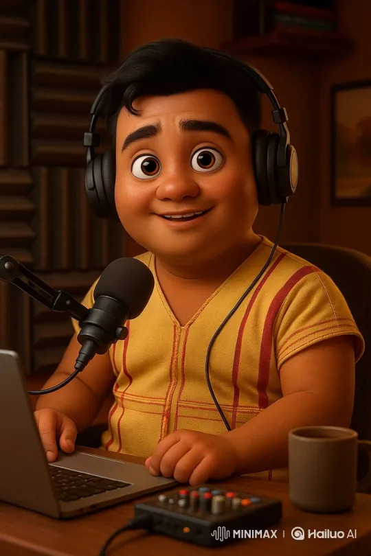 Young Boy Enjoys Passionate Singing Session in Recording Studio – AI Generated Video | Hailuo AI