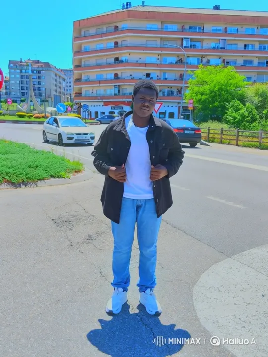 Young Man Poses Confidently in Urban Setting – AI Generated Video | Hailuo AI