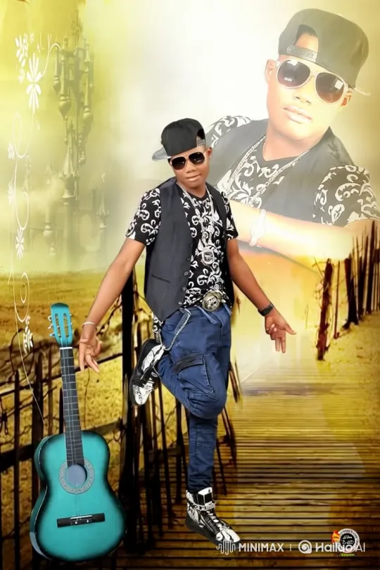 Stylish Man Poses on Boardwalk with Surreal Background – AI Generated Video | Hailuo AI