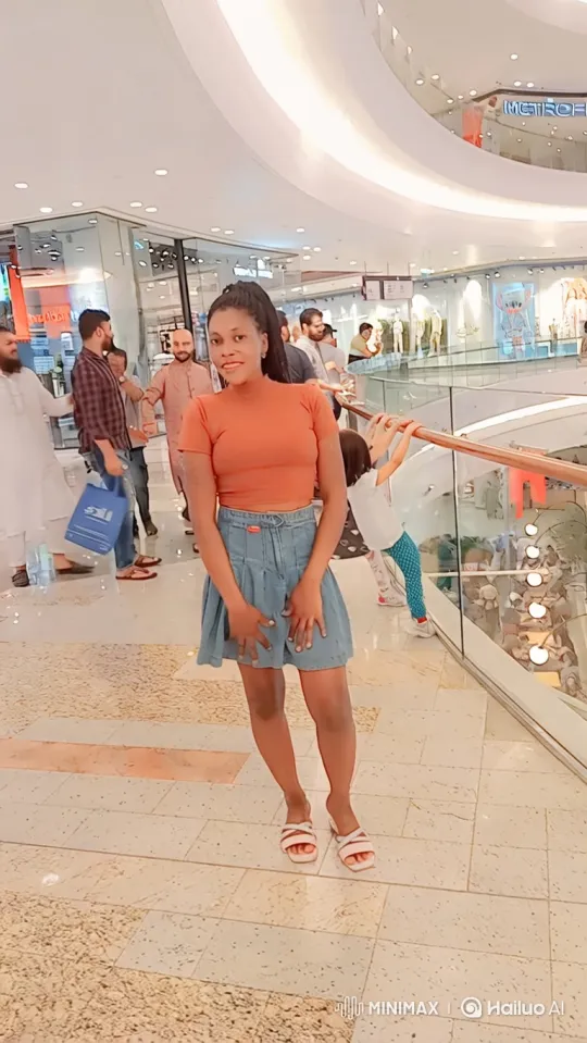 Young Woman Shopping Mall Pose, Man Drives Lamborghini Away – AI Generated Video | Hailuo AI
