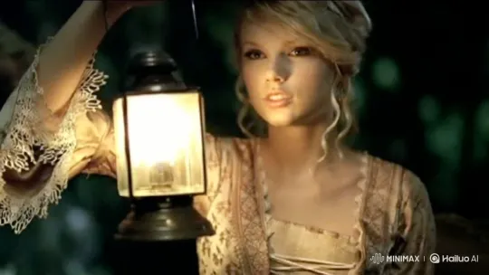 Taylor Swift's Joyful Reaction in a Period-Style Dress – AI Generated Video | Hailuo AI