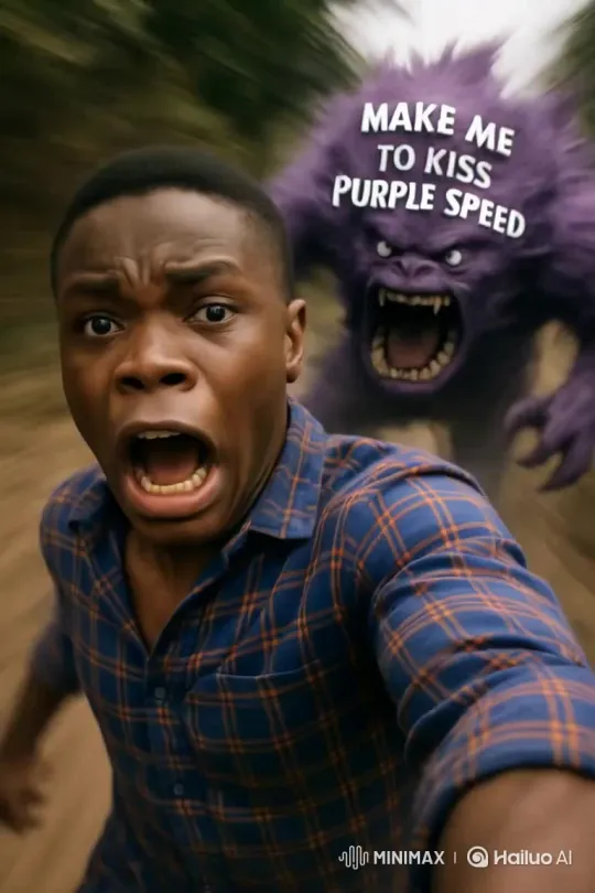 Encouraging Action: Kiss the Purple Speed – AI Generated Video | Hailuo AI