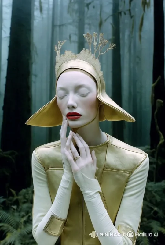 Mystical Figure in Serene Forest Embraces Inner Peace – AI Generated Video | Hailuo AI