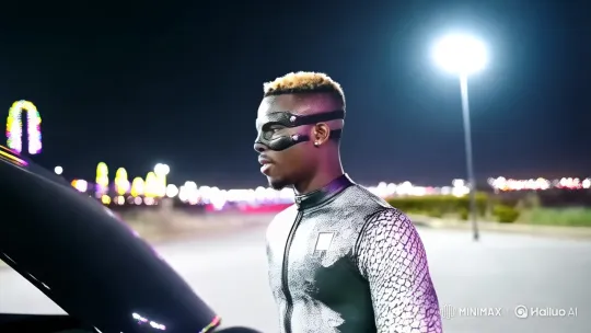 Mysterious Man Enters Luxurious Bugatti at Night – AI Generated Video | Hailuo AI