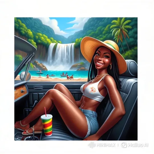 High-Resolution Beauty Enjoys Tropical Paradise – AI Generated Video | Hailuo AI