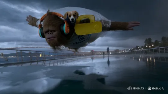 Bigfoot-like Creature Glides Above Mumbai's Marine Drive – AI Generated Video | Hailuo AI