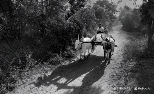 Rural Ox-Drawn Cart Journey Through Lush Landscape – AI Generated Video | Hailuo AI