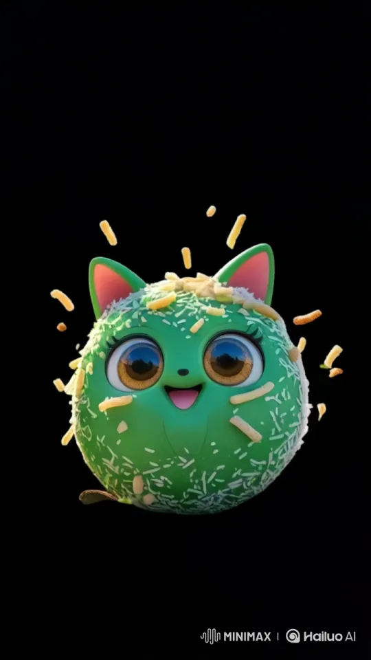 Green Klepon Shops for a Donut Float – AI Generated Video | Hailuo AI