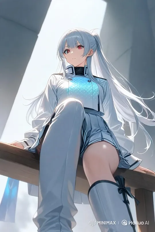 Lonely Woman on Rail in Ambient Light – AI Generated Video | Hailuo AI