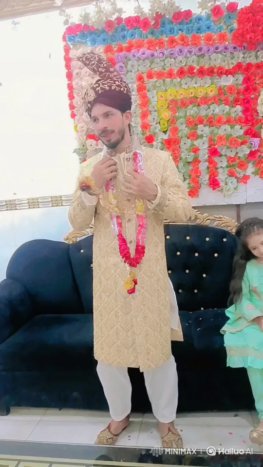 Man in Formal Attire Adapts in Golden-Lit Room – AI Generated Video | Hailuo AI