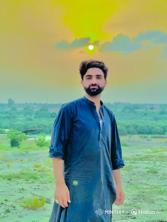 Man in Field: Serene Sunset Portrait – AI Generated Video | Hailuo AI