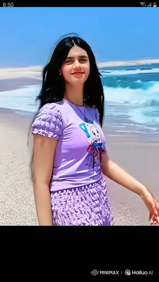 Young Girl Drives Convertible on Beach – AI Generated Video | Hailuo AI
