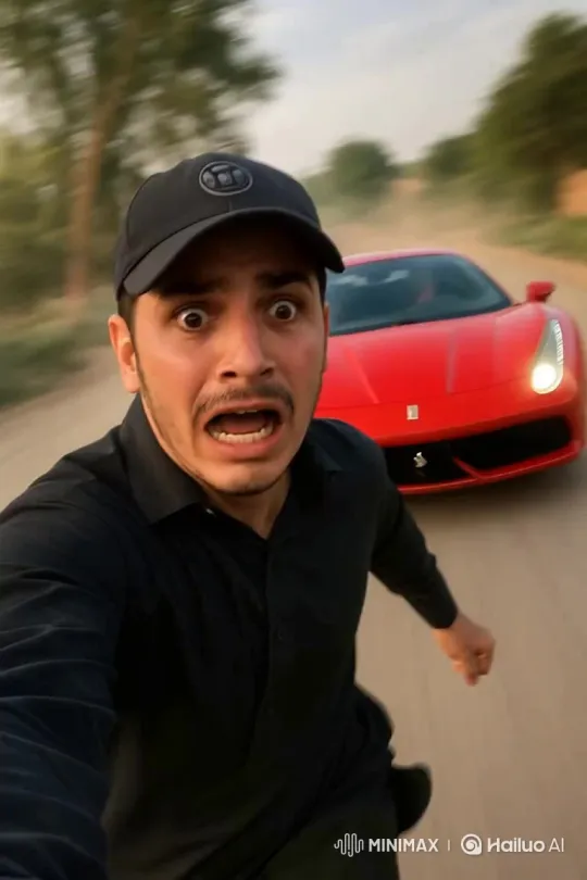 A Thief Appears and I Escape in My Car – AI Generated Video | Hailuo AI