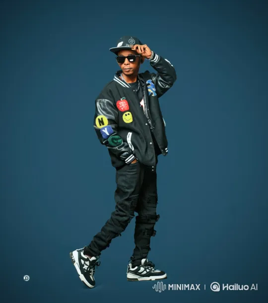 Confident Man in Streetwear Displaying Cool Pose – AI Generated Video | Hailuo AI