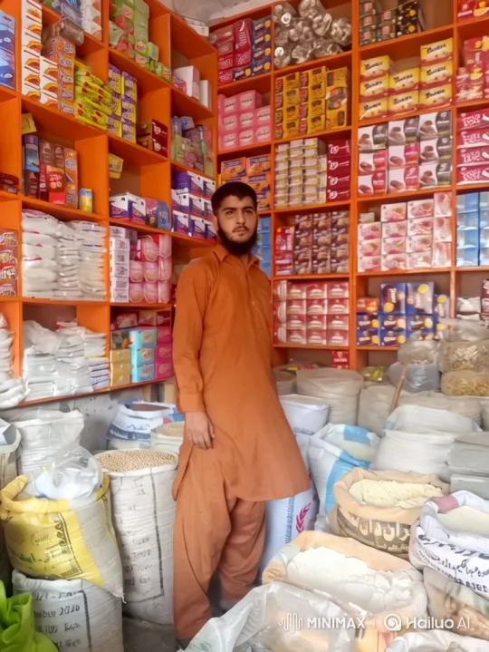 Stormy Encounter with a Shop-Looming Giant – AI Generated Video | Hailuo AI