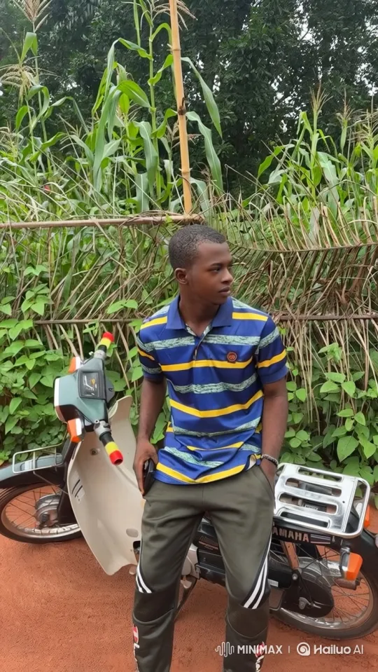Young Man Trades Moped for Ferrari on Rural Road – AI Generated Video | Hailuo AI