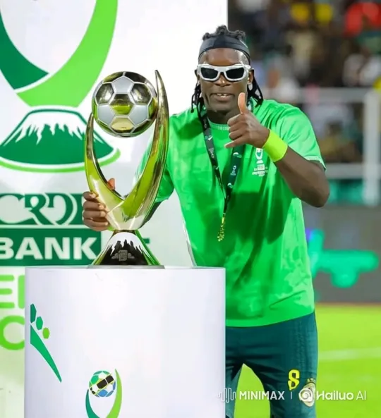 Football Champion Celebrates with Trophy and Sunglasses – AI Generated Video | Hailuo AI