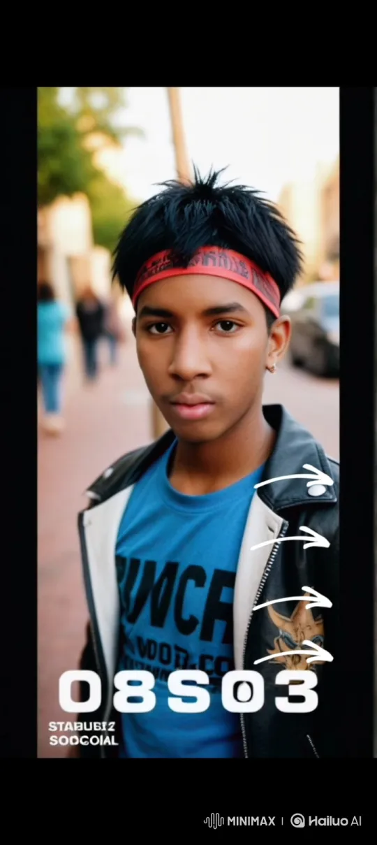 Young Man with Intense Gaze on City Street – AI Generated Video | Hailuo AI