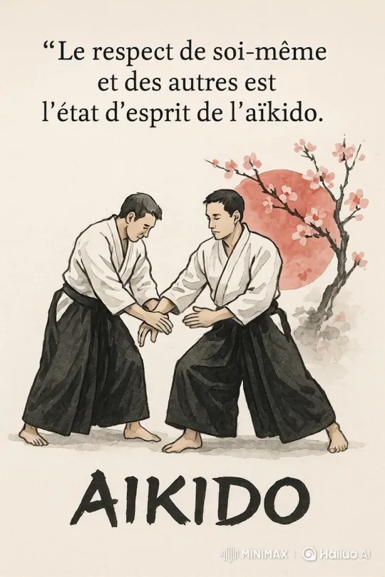 Aikido Practitioners Demonstrate Graceful Technique – AI Generated Video | Hailuo AI