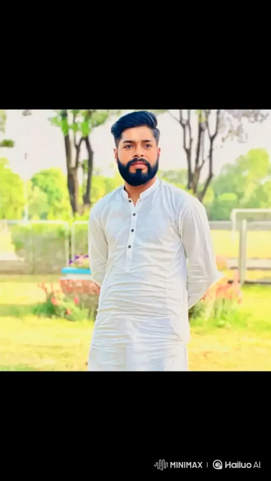 Peaceful Park Portrait: A Man's Serene Smile – AI Generated Video | Hailuo AI