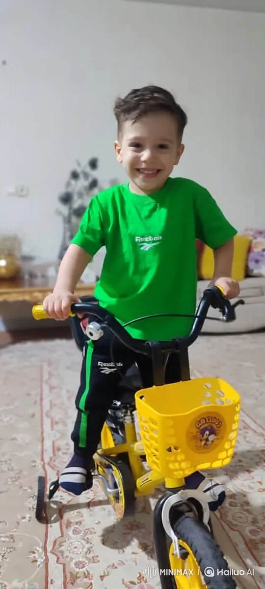 Boy Receives Bicycle, Shares Joy with Grandfather – AI Generated Video | Hailuo AI
