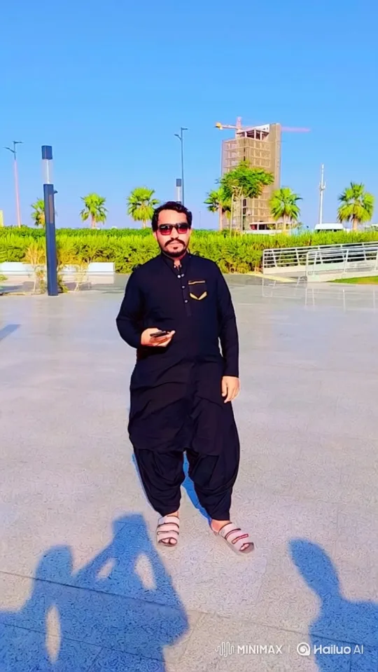 Man in Black Enters Luxury SUV in Sunlit Plaza – AI Generated Video | Hailuo AI