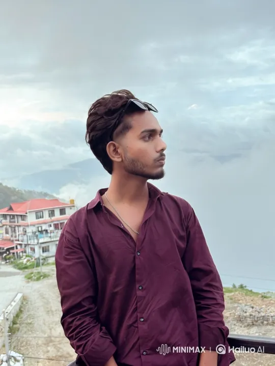 Contemplative Man Gazing at Cloudy Mountain View – AI Generated Video | Hailuo AI