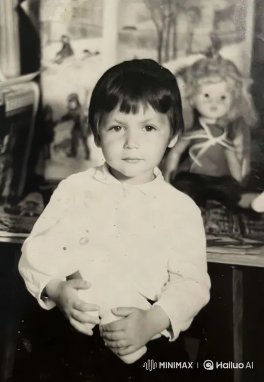 Boy Playing with Toy in Vintage Setting – AI Generated Video | Hailuo AI