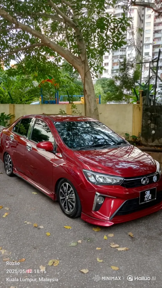 Red Sedan Showcases Advanced Lowering Suspension System – AI Generated Video | Hailuo AI