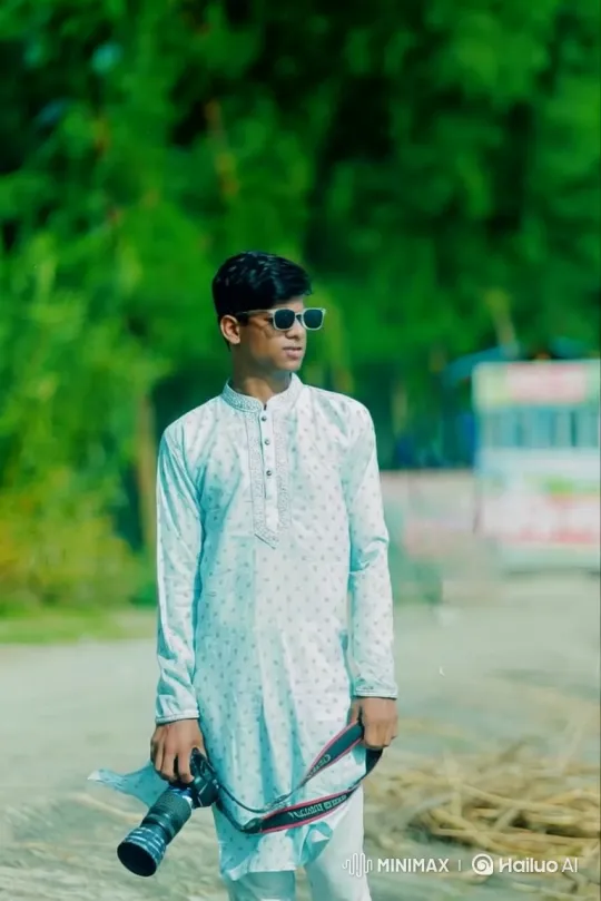 Young Man Prepares to Take a Photo in Nature – AI Generated Video | Hailuo AI