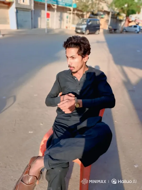 Young Man Reflects on Empty Sunlit Street – AI Generated Video | Hailuo AI