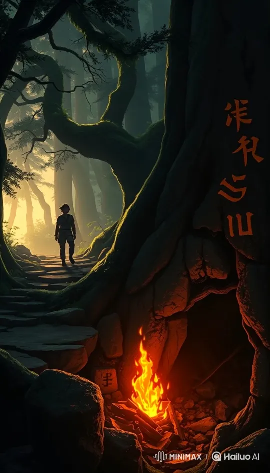 Riku Discovers and Bonds with a Baby Dragon in an Ancient Forest Cave – AI Generated Video | Hailuo AI
