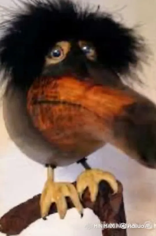 Colorful Bird Examines Branch with Curiosity – AI Generated Video | Hailuo AI