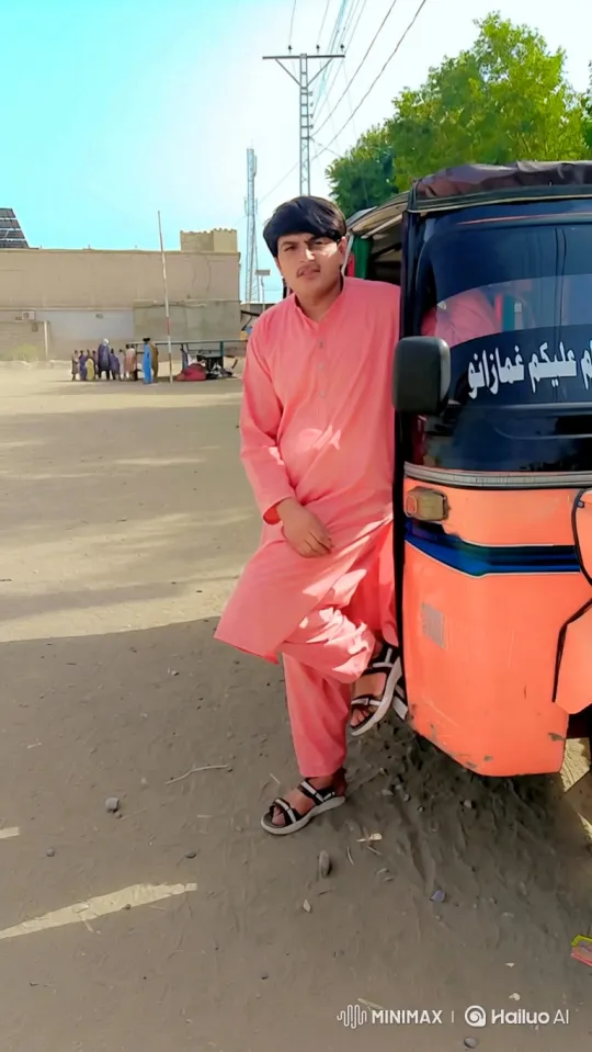 Young Man Enters Auto-Rickshaw, Drives Away – AI Generated Video | Hailuo AI